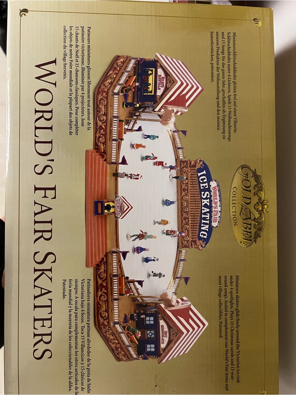 Gold Label World's Fair Skaters Ice Skating Village Display